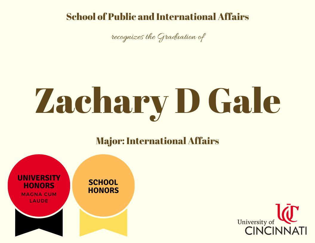 Zachary D Gale